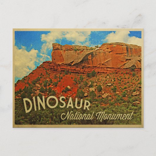 Nationaldenkmal Dinosaur Postkarte (Vorderseite)