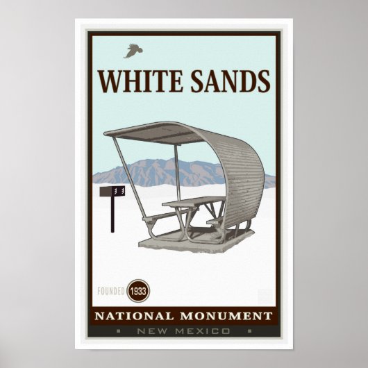Nationaldenkmal für Weißsand 4 Poster (Vorne)