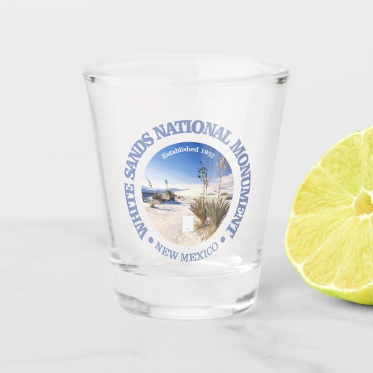 Nationaldenkmal für Weißsand Schnapsglas (Vorderseite)