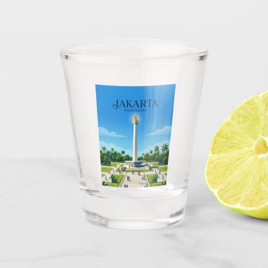 Nationaldenkmal (Monas) Indonesien Schnapsglas (Vorderseite)