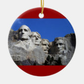 Nationaldenkmal Mount Rushmore Keramik Ornament (Vorne)