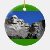 Nationaldenkmal Mount Rushmore Keramik Ornament (Hinten)