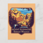 Nationaldenkmal Mount Rushmore Postkarte (Vorderseite)