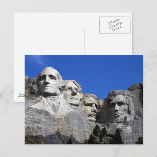 Nationaldenkmal Mount Rushmore Postkarte (Vorne/Hinten)