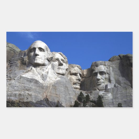Nationaldenkmal Mount Rushmore Rechteckiger Aufkleber (Vorderseite)