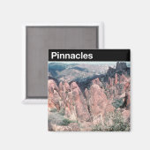 Nationaldenkmal Pinnacles Magnet (Vorderseite/Rückseite)
