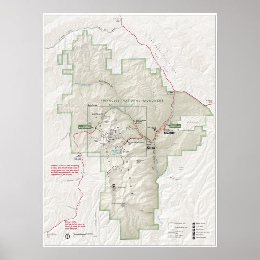 Nationaldenkmal Pinnacles Poster (Vorne)