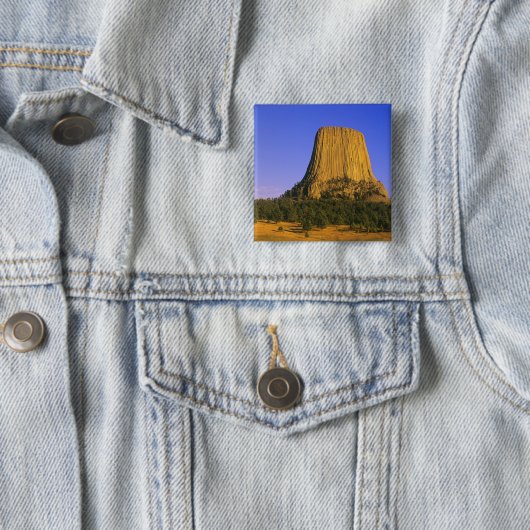 Nationaldenkmal von Devils Tower in Wyoming Button (Beispiel)