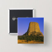 Nationaldenkmal von Devils Tower in Wyoming Button (Vorne & Hinten)