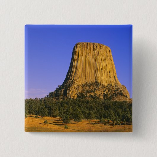 Nationaldenkmal von Devils Tower in Wyoming Button (Vorderseite)
