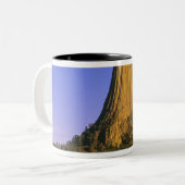 Nationaldenkmal von Devils Tower in Wyoming Zweifarbige Tasse (Vorderseite Links)