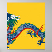 Nationaldrachenflagge der kaiserlichen China Poster (Vorne)