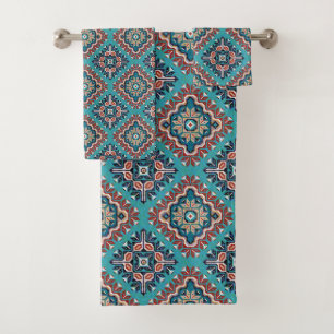 Nationale Amerikanische Ureinwohner Navajo Mosaik Badhandtuch Set