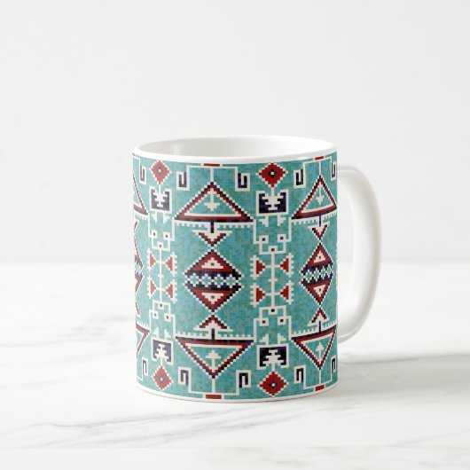 Nationale Amerikanische Ureinwohner Navajo Pattern Kaffeetasse (VorderseiteRechts)