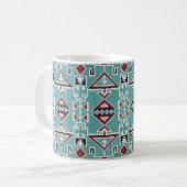 Nationale Amerikanische Ureinwohner Navajo Pattern Kaffeetasse (Vorderseite Links)