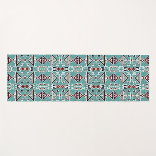 Nationale Amerikanische Ureinwohner Navajo Pattern Yogamatte (Vorderseite (Horizontal))