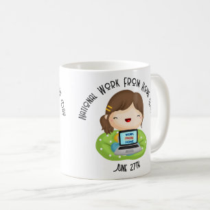 Nationale Arbeit an Zuhause Day Custom Kaffeetasse