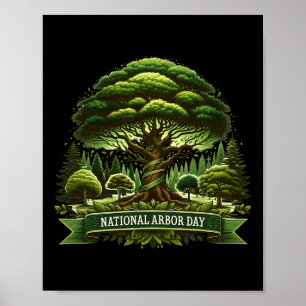 Nationale Arbor Day Tree Pflege für einen glücklic Poster