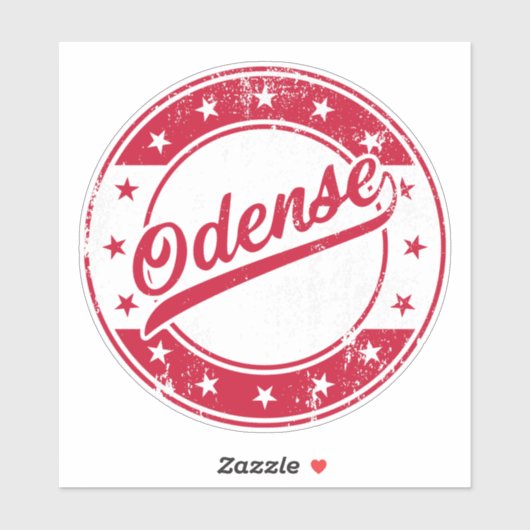 Nationale Aufkleber Odense Denmark (Blatt)