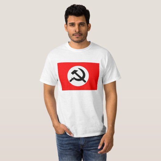 Nationale Bolschewik-Party-Flagge T-Shirt (Vorne ganz)