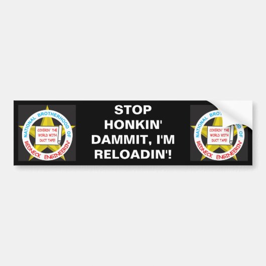 Nationale Bruderschaft des Rednecken Engineerin Autoaufkleber (Vorne)