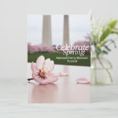 Nationale Cherry Blossom Festival Card, Einladung (Stehend Vorderseite)