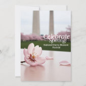 Nationale Cherry Blossom Festival Card, Einladung (Rückseite)