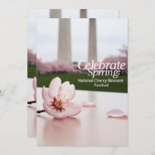 Nationale Cherry Blossom Festival Card, Einladung (Vorne/Hinten)