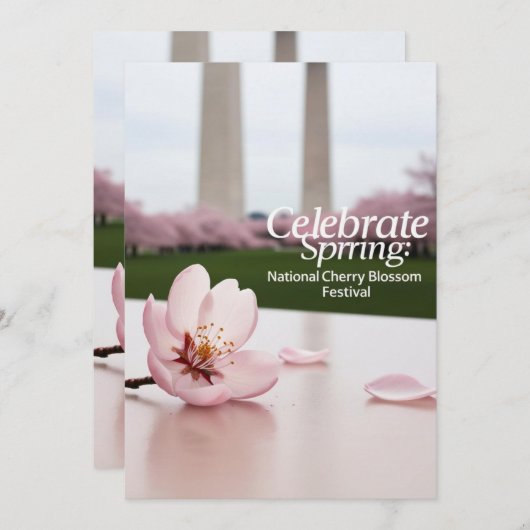 Nationale Cherry Blossom Festival Card, Einladung (Vorne/Hinten)