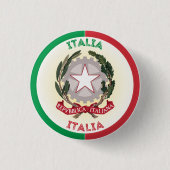 Nationale Emblem-Circle-Form in Italien Button (Vorderseite)