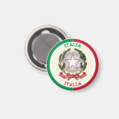 Nationale Emblem-Circle-Form in Italien Magnet (Vorderseite/Rückseite)