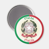 Nationale Emblem-Circle-Form in Italien Magnet (Vorderseite/Rückseite)