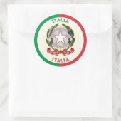 Nationale Emblem-Circle-Form in Italien Runder Aufkleber (Tasche)