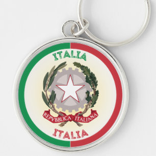 Nationale Emblem-Circle-Form in Italien Schlüsselanhänger