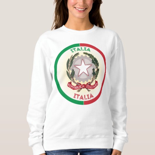 Nationale Emblem-Circle-Form in Italien Sweatshirt (Vorderseite)