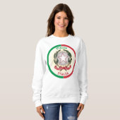 Nationale Emblem-Circle-Form in Italien Sweatshirt (Vorne ganz)