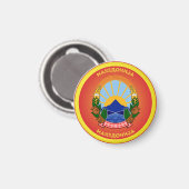 Nationale Emblem-Schalung Nordmakedonien Magnet (Vorderseite/Rückseite)