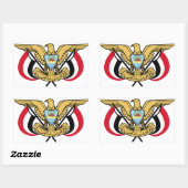 Nationale Embleme des Jemen Rechteckiger Aufkleber (Blatt)