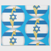 Nationale Farben Israels Geschenkpapier (Flach)