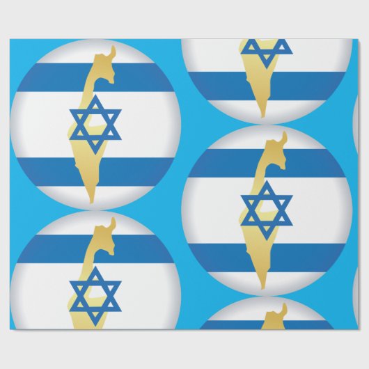Nationale Farben Israels Geschenkpapier (Flach)