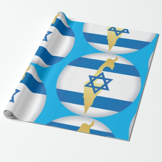 Nationale Farben Israels Geschenkpapier (Ungerollt)