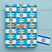 Nationale Farben Israels Geschenkpapier
