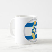 Nationale Farben Israels Kaffeetasse (Vorderseite Links)