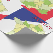 Nationale Farben und Landkarte Frankreichs Geschenkpapier
