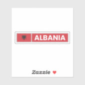 Nationale Flagge Albaniens Aufkleber (Blatt)