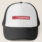 Nationale Flagge Albaniens Truckerkappe (Vorderseite)