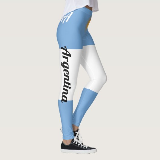 Nationale Flagge Argentiniens anpassen Leggings (Rechts)