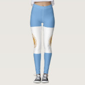Nationale Flagge Argentiniens anpassen Leggings (Vorderseite)