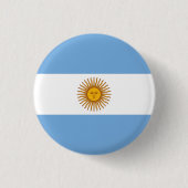Nationale Flagge Argentiniens Button (Vorderseite)