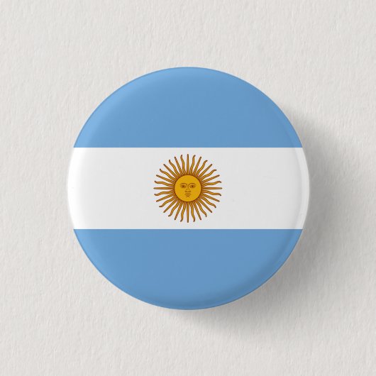 Nationale Flagge Argentiniens Button (Vorderseite)